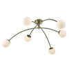 Puglia 6 Light Semi-Flush Antique Brass picture on the white background