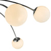 Puglia 6 Light Semi-Flush Polished Chrome close view picture of the opal glass shades