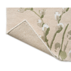 Laura Ashley Pussy Willow Floral Rug Hedgerow Green with a cotton and latex backing