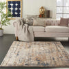 Nourison Quarry Rug QUA01 Beige Grey lifestyle picture in the living room