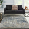 Nourison Quarry Rug QUA02 Blue Beige lifestyle picture in the living room