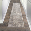 Nourison Quarry Rug QUA03 Beige Grey Runner lifestyle picture in the hallway