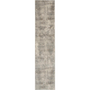 Nourison Quarry Rug QUA03 Beige Grey Runner with a textured finish