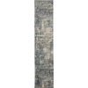 Nourison Quarry Rug QUA04 Grey Beige - Runner picture of the rug distressed design
