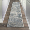 Nourison Quarry Rug QUA04 Grey Beige - Runner lifestyle picture in the hallway