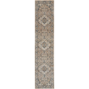 Nourison Quarry Rug QUA05 Beige Grey - Runner picture of the rug damask design
