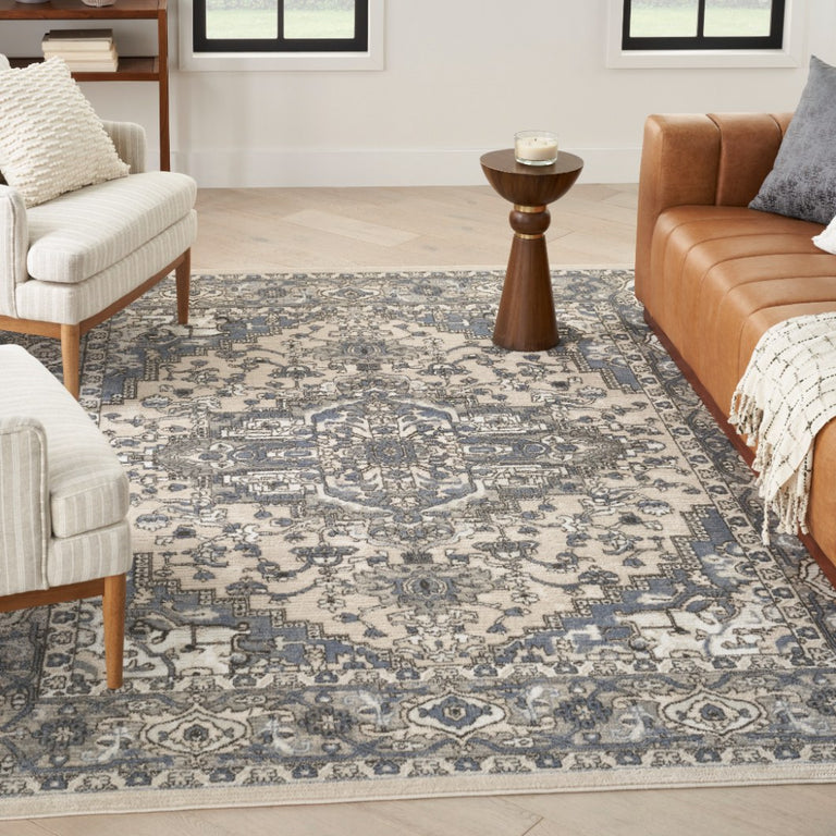 Nourison Quarry Rug QUA05 Ivory Blue