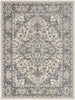 Nourison Quarry Rug QUA05 Ivory Blue picture of the rug damask design