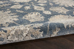 Nourison Quarry Rug QUA06 Blue Beige close-up view picture of the pattern color shades