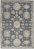 Nourison Quarry Rug QUA06 Blue Beige picture of the rug damask design