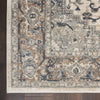Nourison Quarry Rug QUA05 Ivory Grey with a bordered ends