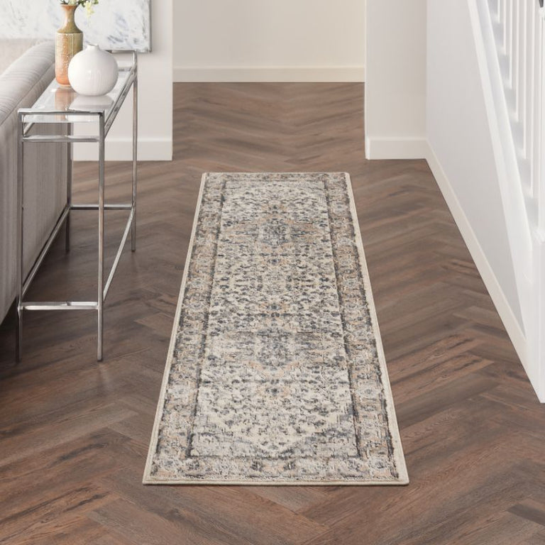 Nourison Quarry Rug QUA05 Ivory Grey - Runner