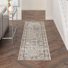 Nourison Quarry Rug QUA05 Ivory Grey - Runner lifestyle picture in the hallway