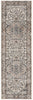 Nourison Quarry Rug QUA05 Ivory Grey - Runner picture of the rug damask design