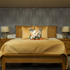 Quilted Velvet Throw Caramel 130x270 cm picture with a caramel cushions
