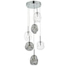 Quinn 6 Light Cluster Pendant Polished Chrome picture on the white background