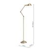 Ranger Task Floor Lamp Antique Brass  picture with dimensions