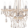 Statement chandeliers in champagne crystal finish

