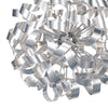 Rawley 12 Light Pendant Brushed Aluminium and Polished Chrome close view picture of the shade design