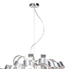 Rawley 12 Light Pendant Brushed Aluminium and Polished Chrome close view picture of the fitting plate