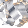 Rawley 4 Light Flush Brushed Aluminium and Polished Chrome close view picture of the shade
