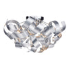 Rawley 4 Light Flush Brushed Aluminium and Polished Chrome picture of the light design