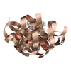 Rawley 4 Light Flush Brushed Copper and Polished Chrome picture on the white background
