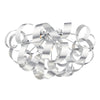 Rawley 5 Light Flush Brushed Aluminium and Polished Chrome picture on the white background