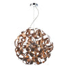 Rawley 9 Light Pendant Brushed Copper and Polished Chrome picture on the white background