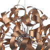 Rawley 9 Light Pendant Brushed Copper and Polished Chrome close view picture of the shade