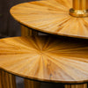 Ray Nest of 2 Side Tables Ginger Teak close view picture of the tables top