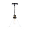 Ray Pendant Antique Brass and Class picture on the white background
