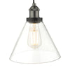 Ray Pendant Antique Nickel and Glass close view picture of the lamp shade
