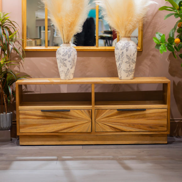 Ray TV Unit Ginger Teak life style picture