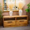 Ray TV Unit Ginger Teak front view life style picture