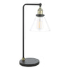 Ray Table Lamp Antique Brass and Glass picture on the white background