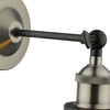 Ray Wall Light Antique Nickel Wall Fitting close view picture of the fitting plate