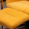 Rayna Rocking Swivel Chair With Stool Yellow close view [picture of the swivel footstool