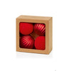 Red Flock and Matt Pumpkin Baubles Pack of 4 - view 2