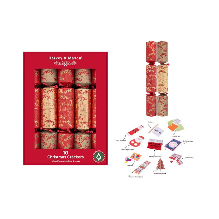 Red Merry Christmas Crackers