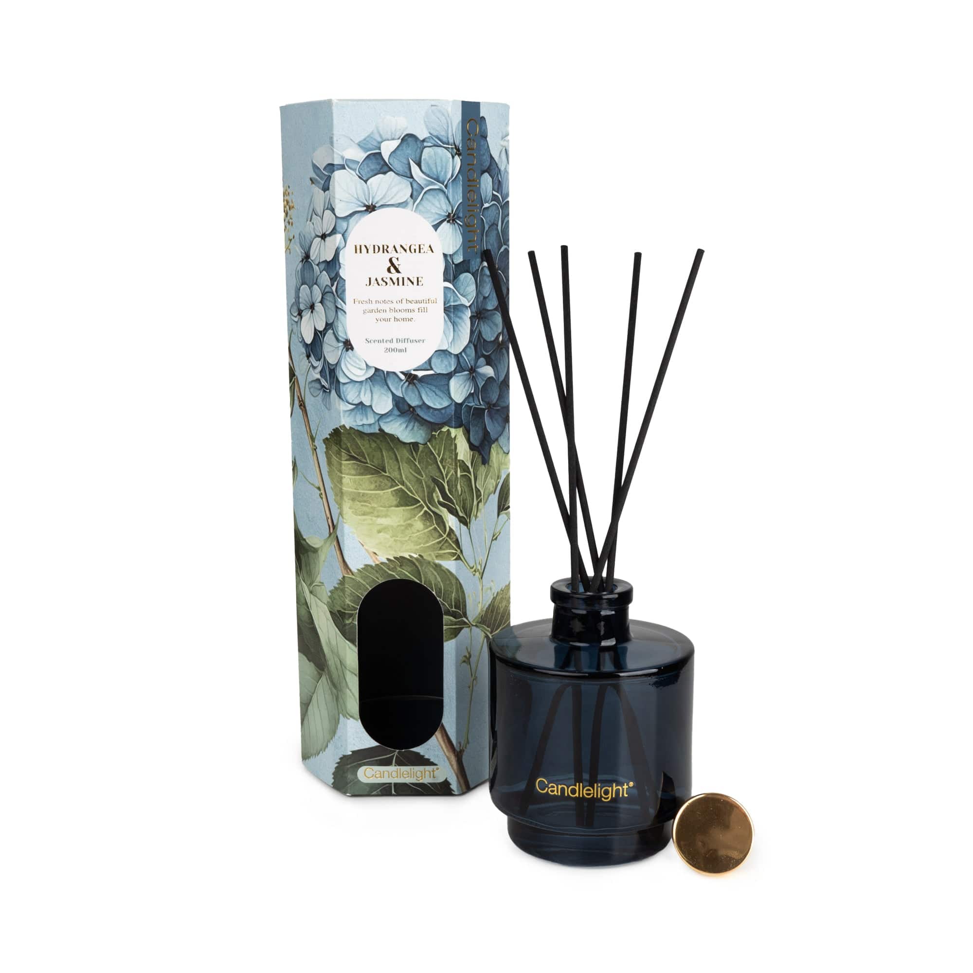 Hydrangea Diffuser Mini Reed Diffuser Hydrangea & Jasmine | Essential Oils - Foy and Company