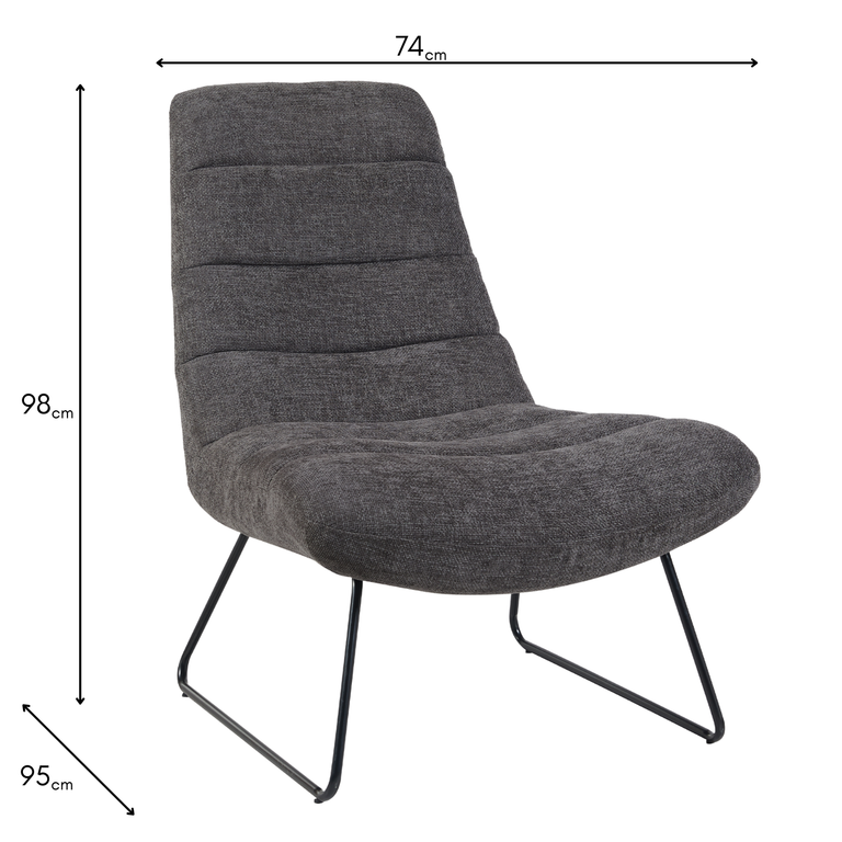Reese Accent Chair Grey - Modern Lounge Living Room Furniture