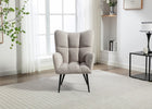Reese Accent Chair Light Grey life style front view photo