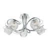 Rehan 5 Light Semi-Flush Polished Chrome and Ribbed Glass picture on the white background