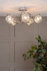 Rehan 5 Light Semi-Flush Polished Chrome and Ribbed Glass life style picture