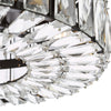Relena 4 Light Flush Matt Black and Crystal close view picture of the crystal shade