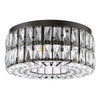 Relena 4 Light Flush Matt Black and Crystal picture on the white background