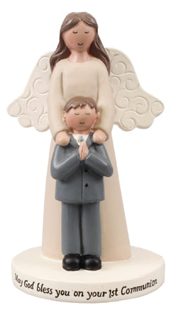 Resin Communion Statue/Guardian Angel/Boy