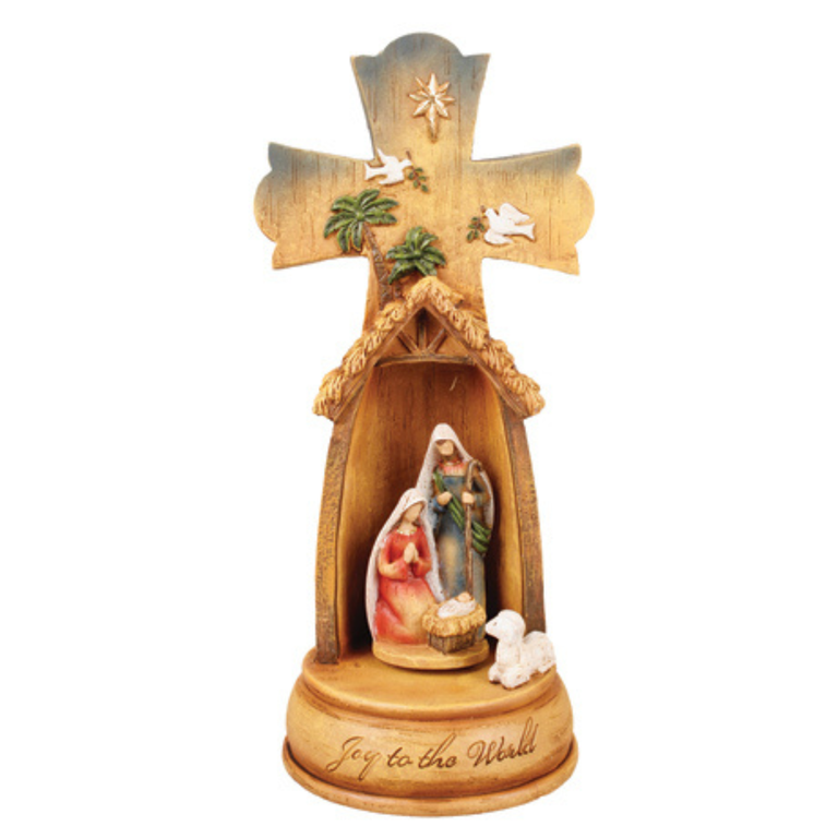 Resin Nativity Cross 11