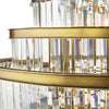 Rhapsody 12 Light Chandelier Crystal and Natural Brass close view picture of the shades